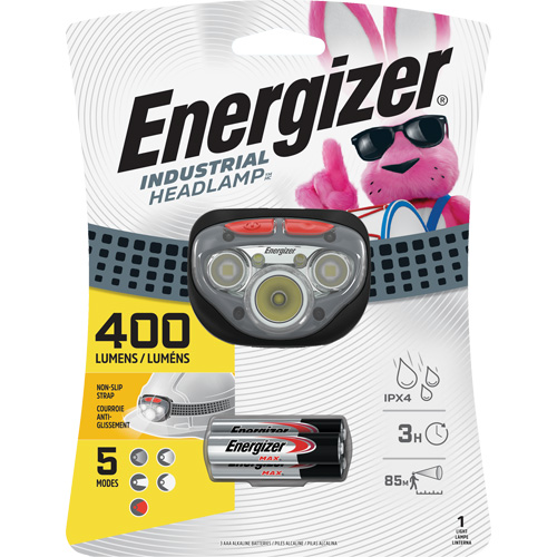 Lampe frontale avec mise au point Vision HD+, DEL, 400 lumens, 3 hres de fonctionnement, piles AAA Les Distributions ICE