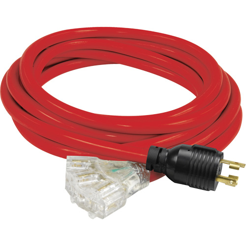 Rallonge pour g&eacute;n&eacute;ratrice avec triple fiche, STW, AWG 10, 3 prise(s), 25' Les Distributions ICE