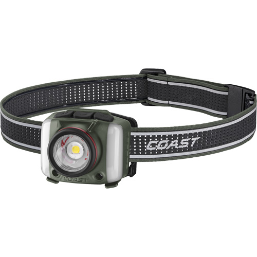 Lampe frontale FL97R &agrave; trois couleurs avec syst&egrave;me Twist Focus et commande vocale, DEL, 830 lumens, 2 hres de fonctionnement, piles Rechargeable Les Distributions ICE