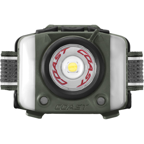Lampe frontale FL97R &agrave; trois couleurs avec syst&egrave;me Twist Focus et commande vocale, DEL, 830 lumens, 2 hres de fonctionnement, piles Rechargeable Les Distributions ICE