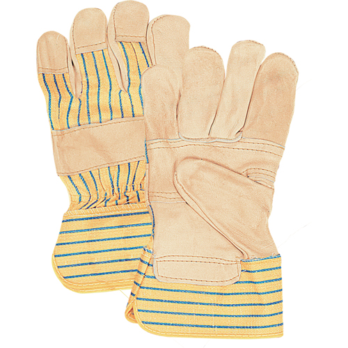 Gants d'ajusteur &agrave; paume renforc&eacute;e, Grand, Paume en Cuir fleur de vache, Doublure en Coton Les Distributions ICE