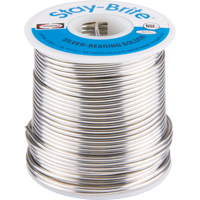 Stay-Brite&reg; Solders, Lead-Free, 96% Tin 4% Silver, Solid Core, 0.0625" Dia. Les Distributions ICE