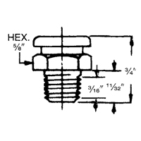 Standard Button Head Fitting, 1/8" PTF Thread Les Distributions ICE
