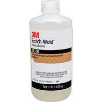 Adh&eacute;sif instantan&eacute; CA100 Scotch-Weld, Blanc cass&eacute;, Bouteille, 1 lb Les Distributions ICE