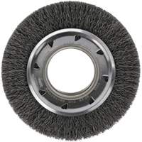 Crimped Wire Wheel Brush - Medium Face, 4-1/4" Dia., 0.012 Fill, 2" Arbor Les Distributions ICE