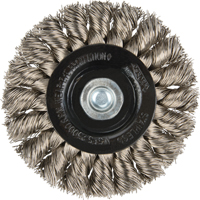 Knot Wire Wheel Brushes - Standard Twist Knot with 1/4" shank, 3" Dia., 0.014" Fill, Stainless Steel Les Distributions ICE