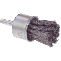 Knot Wire End Brush, 1/2" Dia., 0.014 Wire Dia., 1/4" Shank Les Distributions ICE