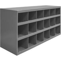 Steel Storage Bin Cabinet, 33-3/4" W x 12" D x 19-1/4" H, Grey Les Distributions ICE
