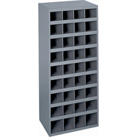 Steel Storage Bin Cabinet, 17-7/8" W x 12" D x 42" H, Grey Les Distributions ICE