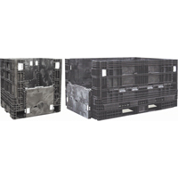 Collapsible Structural Polyethylene Containers, 30" L x 32" W x 25" H, Black Les Distributions ICE
