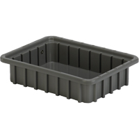 Divider Box&reg; Containers, Polyethylene, 10.8" W x 8.3" D x 2.5" H, Grey Les Distributions ICE