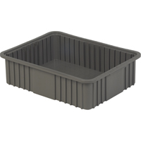 Contenant Divider Box, Poly&eacute;thyl&egrave;ne, 20,9" la x 15,9" p x 6" h, Gris Les Distributions ICE