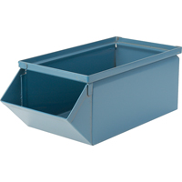 Bac en acier, Cap. 100 lb, 12" la x 20-1/2" p x 9-1/2" h, Bleu Les Distributions ICE