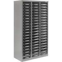 Casiers pour pi&egrave;ces KPC-300, Acier galvanis&eacute;, 60 tiroirs, 21-3/10" x 10-2/5" x 36-9/10", Gris Les Distributions ICE