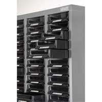 Casiers pour pi&egrave;ces KPC-300, Acier galvanis&eacute;, 60 tiroirs, 21-3/10" x 10-2/5" x 36-9/10", Gris Les Distributions ICE