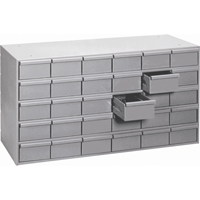 Industrial Drawer Cabinets, 30 Drawers, 33-3/4" W x 11-3/4" D x 21-1/8" H, Grey Les Distributions ICE