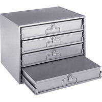 Casiers pour boîtes &agrave; compartiments, Acier, 4 compartiments, 20" la x 15-3/4" p, 15" h, Gris Les Distributions ICE