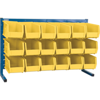 Rayonnage &agrave; persienne avec bacs, 18 bacs, 36" la x 8-1/4" p x 22" h Les Distributions ICE