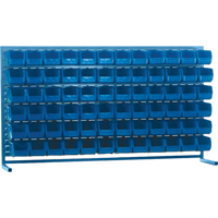 Rayonnage &agrave; persienne avec bacs, 72 bacs, 72" la x 15" p x 40" h Les Distributions ICE