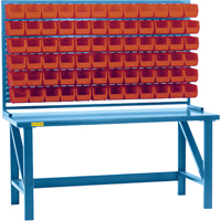 Rayonnage &agrave; persienne avec bacs, 36 bacs, 72" la x 15" p x 40" h Les Distributions ICE