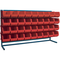 Rayonnage &agrave; persienne avec bacs, 36 bacs, 72" la x 15" p x 40" h Les Distributions ICE