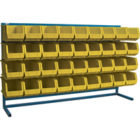 Rayonnage &agrave; persienne avec bacs, 36 bacs, 72" la x 15" p x 40" h Les Distributions ICE