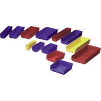 Bacs de rangement pour tablettes, 8-3/8" la x 4" H x 23-5/8" p, Bleu, Capacit&eacute; 50 lb Les Distributions ICE