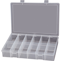 Compact Polypropylene Compartment Cases, 13-1/8" W x 9" D x 2-5/16" H, 12 Compartments Les Distributions ICE