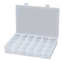 Compact Polypropylene Compartment Cases, 13-1/8" W x 9" D x 2-5/16" H, 24 Compartments Les Distributions ICE
