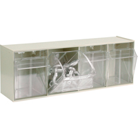 Tip-Out Bins Modular Storage System, 23-5/8" W x 6-5/8" D x 8-1/8" H, 4 Drawers Les Distributions ICE