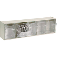 Tip-Out Bins Modular Storage System, 23-5/8" W x 5-1/4" D x 6-1/2" H, 5 Drawers Les Distributions ICE