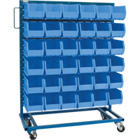 Support mobile pour bacs &agrave; un c&ocirc;t&eacute;, &agrave; un c&ocirc;t&eacute;, 36 bacs, 36" la x 16" p x 46-1/2" h Les Distributions ICE