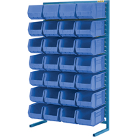Support stationnaire pour bacs &agrave; un c&ocirc;t&eacute;, 36" la x 12" p x 61" h, 28 bacs Les Distributions ICE