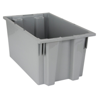 Contenants Stack & Nest, 9" x 18" x 11", Gris Les Distributions ICE