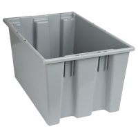 Contenants Stack & Nest, 12" x 23,5" x 15,5", Gris Les Distributions ICE