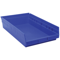 Bacs de rangement pour tablettes, 11-1/8" la x 4" H x 17-7/8" p, Bleu, Capacit&eacute; 40 lb Les Distributions ICE