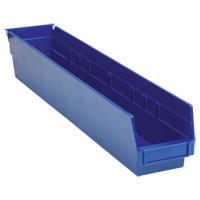 Shelf Bins, 4-1/8" W x 4" H x 23-5/8" D, Blue, 50 lbs. Capacity Les Distributions ICE