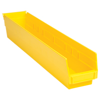 Shelf Bins, 4-1/8" W x 4" H x 23-5/8" D, Yellow, 50 lbs. Capacity Les Distributions ICE