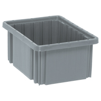 Divider Box&reg; Containers, Plastic, 10.9" W x 8.3" D x 5" H, Grey Les Distributions ICE