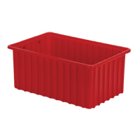 Divider Box&reg; Containers, Polyethylene, 16.5" W x 10.9" D x 7" H, Red Les Distributions ICE