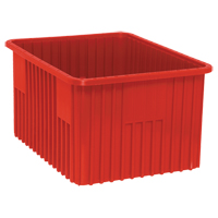 Divider Box&reg; Containers, Plastic, 22.5" W x 17.5" D x 12" H, Red Les Distributions ICE