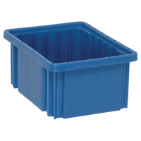 Divider Box&reg; Containers, Plastic, 10.9" W x 8.3" D x 5" H, Blue Les Distributions ICE