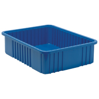 Divider Box&reg; Containers, Plastic, 22.5" W x 17.5" D x 6" H, Blue Les Distributions ICE