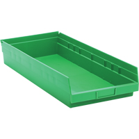 Bacs pour tablette, 11-1/8" la x 4" H x 23-5/8" p, Vert, Capacit&eacute; 50 lb Les Distributions ICE