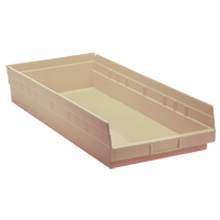 Bac pour &eacute;tag&egrave;re &eacute;conomique, 11-1/8" la x 4" H x 23-5/8" p, Ivoire, Capacit&eacute; 60 lb Les Distributions ICE