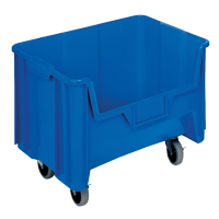 Bac g&eacute;ant mobile empilable, 12-7/16" ha x 19-7/8" la x 15-1/4" p, Capacit&eacute; de 250 lb, Bleu Les Distributions ICE