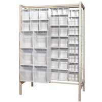 Free-Standing Tip-Out Bins Slider System, 51-1/4" W x 26" D x 77" H, 101 Drawers Les Distributions ICE