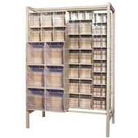 Free-Standing Tip-Out Bins Slider System, 51-1/4" W x 26" D x 77" H, 101 Drawers Les Distributions ICE
