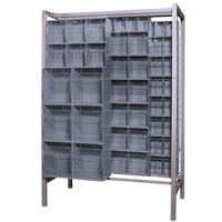 Free-Standing Tip-Out Bins Slider System, 51-1/4" W x 26" D x 77" H, 101 Drawers Les Distributions ICE