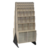 Tip-Out Bins Stand, 23-5/8" W x 16" D x 52" H, 76 Drawers Les Distributions ICE